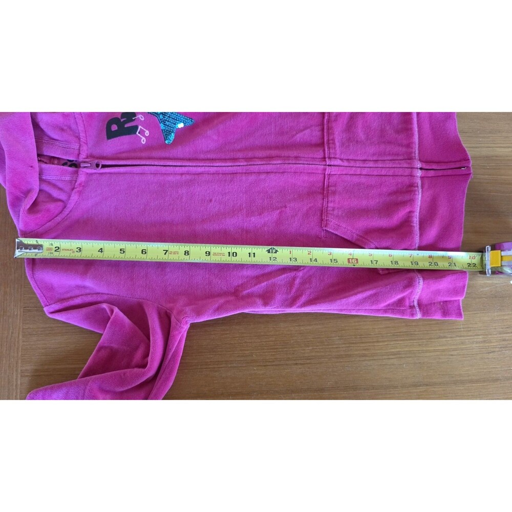 SO Girls Rock On! Pink hooded Jacket Size L (14) - Picture 5 of 12